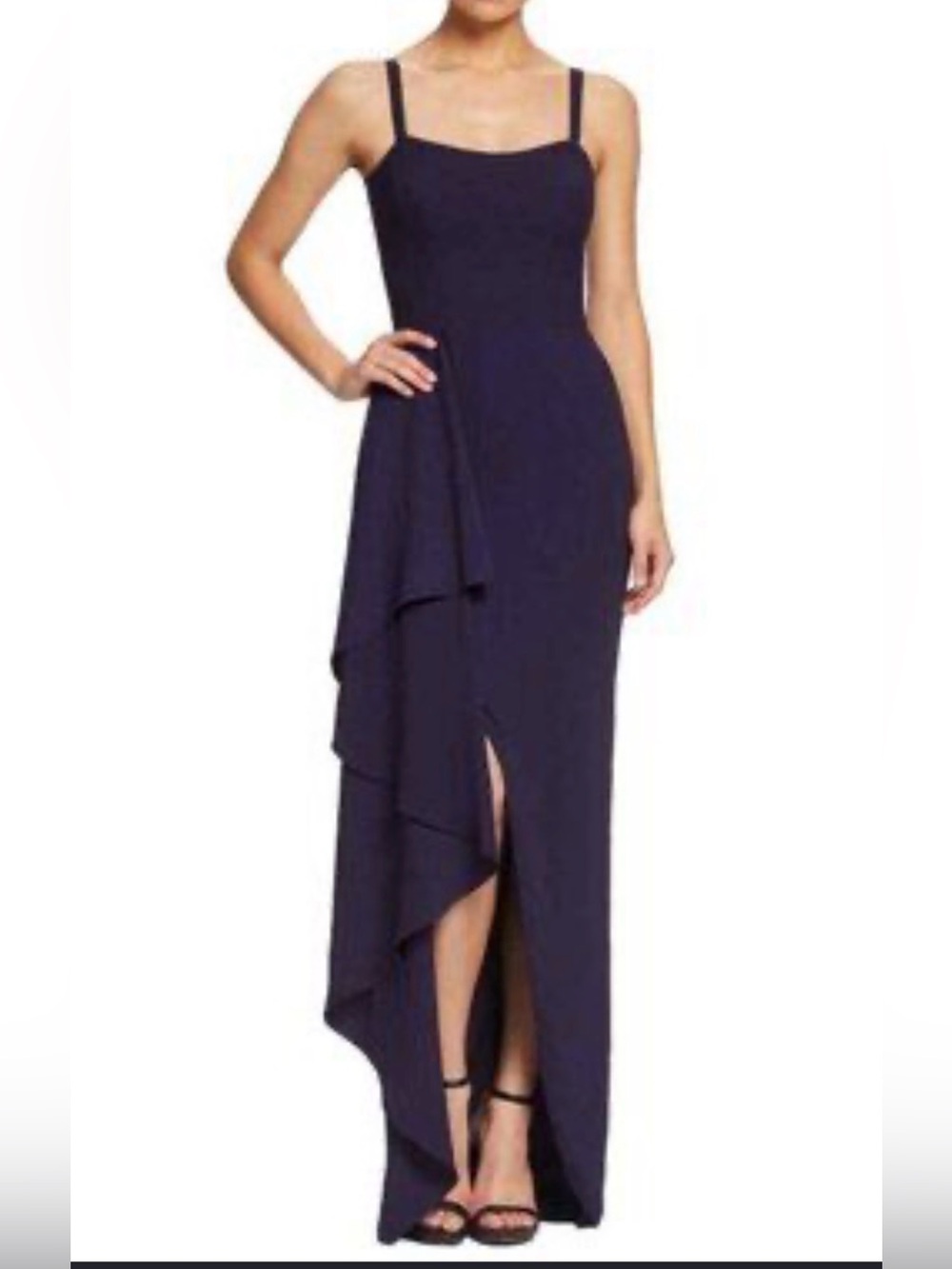 Like new Dress the Population Dress Ruffle High Slit Gown